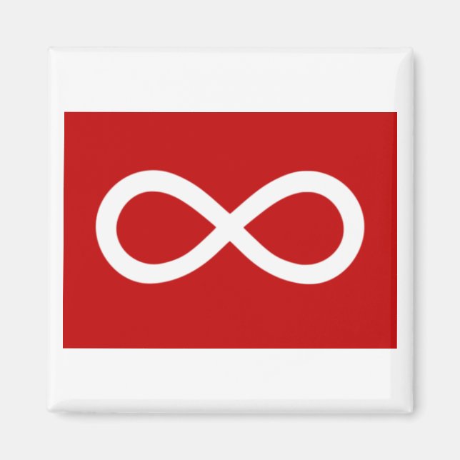Imán Bandera Roja Métis (Frente)