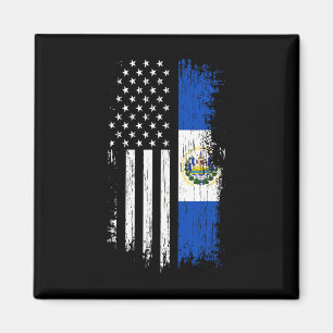 Imán Bandera Salvadoreña Americana - Camiseta El Salvad