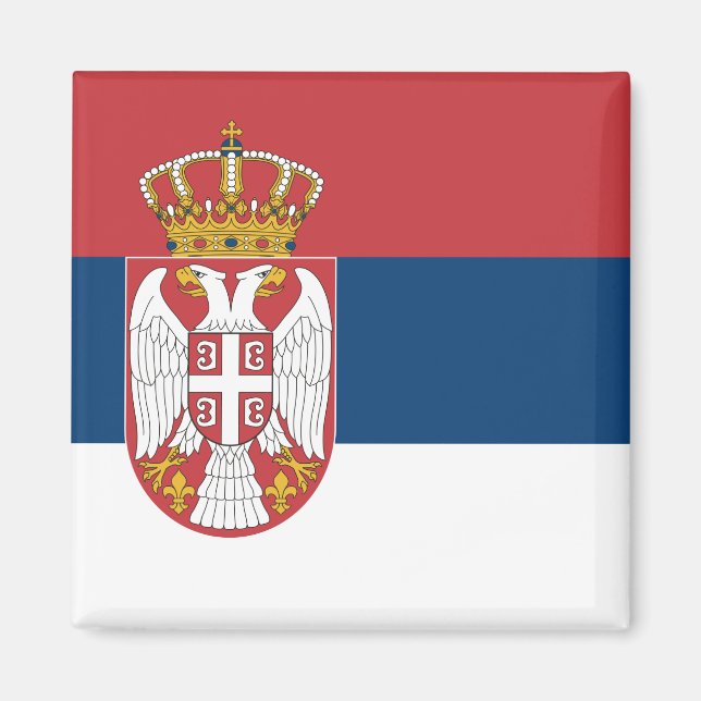 Imán Bandera serbia (Frente)