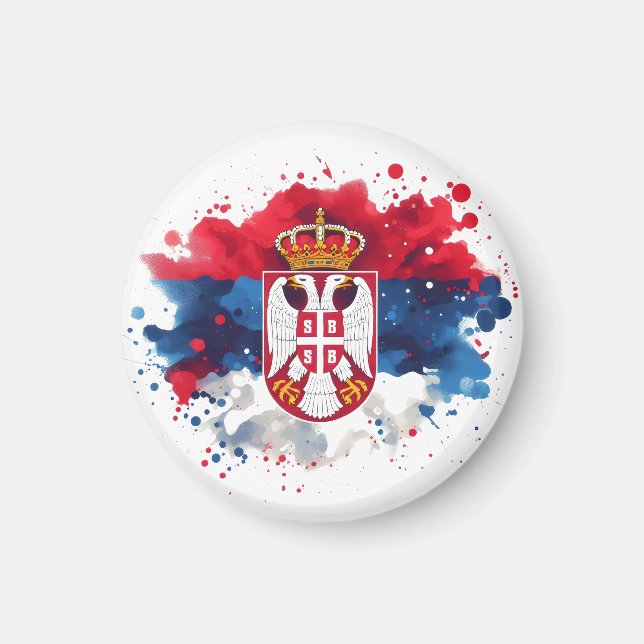 Imán Bandera serbia Serbia (Frente)