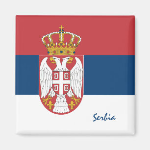 Imán Bandera serbia y viajes de Serbia, vacaciones y de