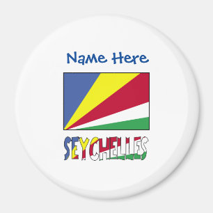 Imán Bandera Seychellois de Seychelles Personalización 