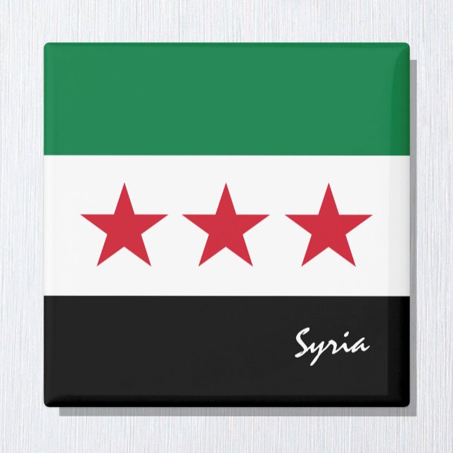 Imán Bandera siria, Siria, independencia, viaje/vacacio (Subido por el creador)