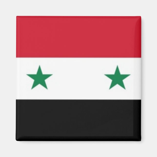 Imán Bandera siria zSY001 Siria, nevera (Frente)