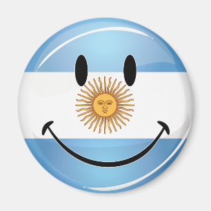 Imán Bandera sonriente de Argentina