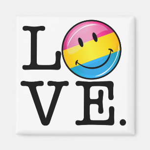 Imán Bandera sonriente del amor Pansexual