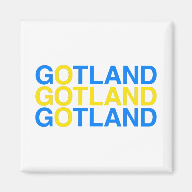 Imán Bandera sueca GOTLAND (Frente)