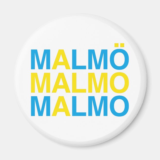 Imán Bandera sueca MALMO (Frente)