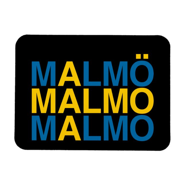 Imán Bandera sueca MALMO (Horizontal)
