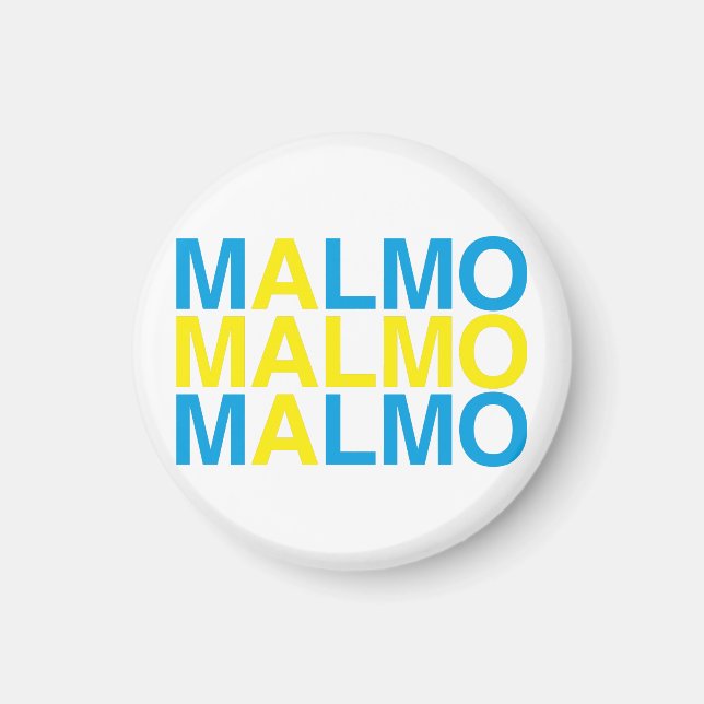 Imán Bandera sueca MALMO (Frente)
