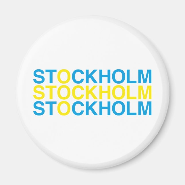 Imán Bandera sueca STOCKHOLM (Frente)