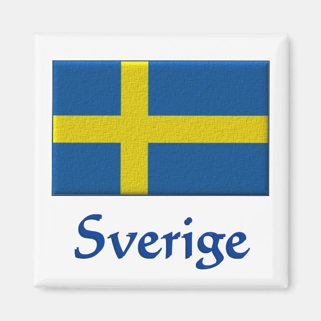 Imán Bandera sueca Sverige (Frente)