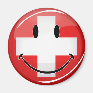 Imán Bandera suiza sonriente