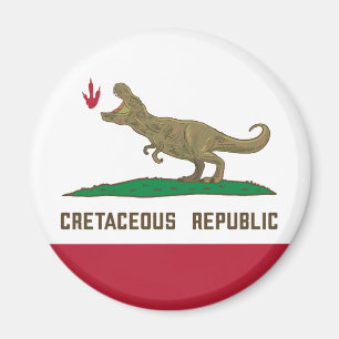 Imán Bandera T-rex dinosaurio de la República Cretácica