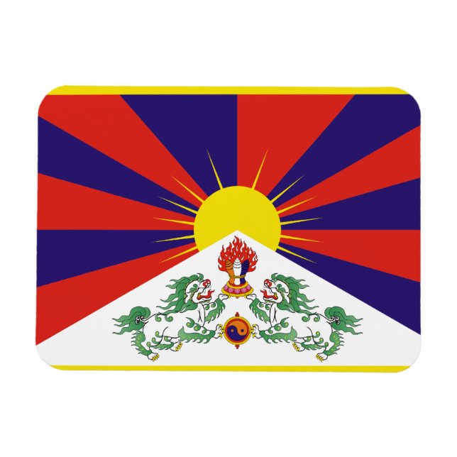 Imán Bandera tibetana (Horizontal)