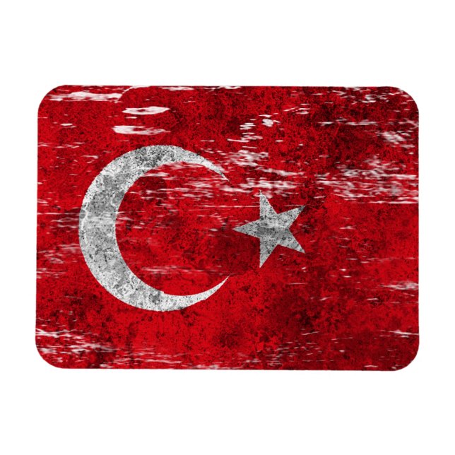 Imán Bandera turca esposada y rota (Horizontal)