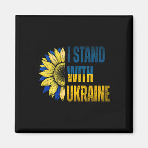 Imán Bandera Ucraniana de Girasol Yo Apoyo a Ucrania Uc
