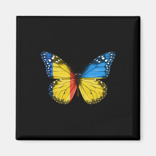Imán Bandera ucraniana rumana Mariposa Rumania Ucrania