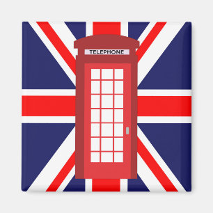 Imán Bandera Union Jack de la caja de teléfono británic