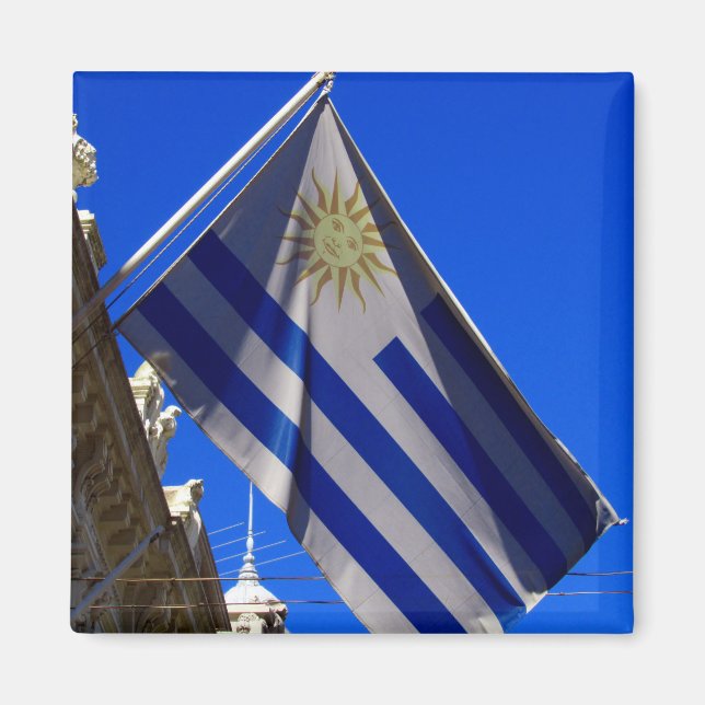 Imán bandera uruguaya (Frente)