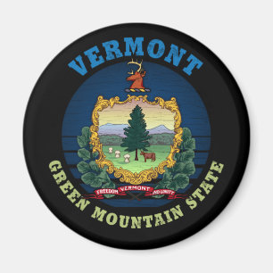 IMÁN BANDERA VERMONT VERDE MONTAÑA ESTATAL
