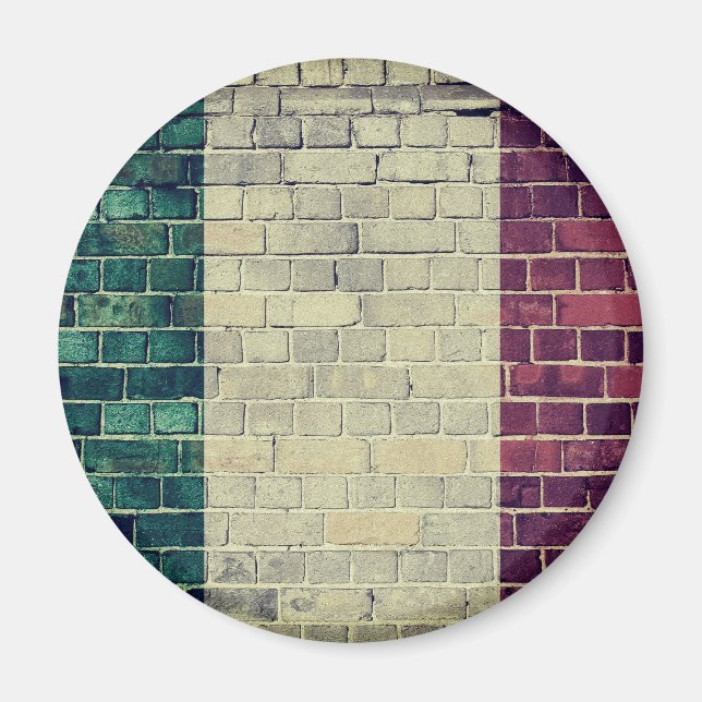 Imán Bandera vintage de Italia (Frente)