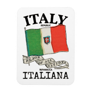 Imán Bandera vintage del país Italia