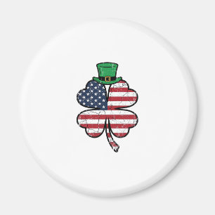 Imán Bandera Vintage Trébol Día de San Patricio