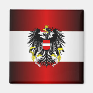 Imán Bandera y armas de Austria