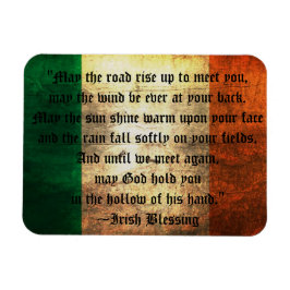 Imán Bandera y bendición irlandesas