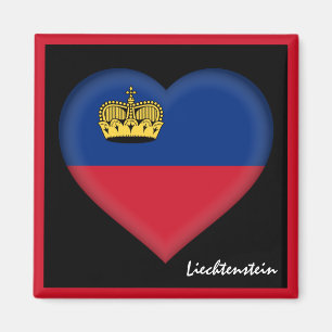 Imán Bandera y corazón de Liechtenstein, vacaciones en 