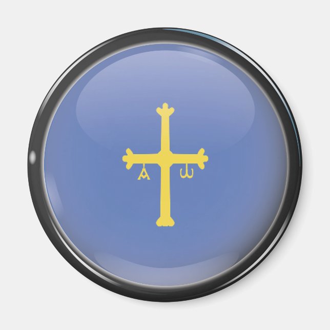 Imán Bandera y escudo de Asturias (Frente)