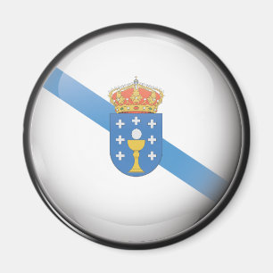 Imán Bandera y escudo de Galicia