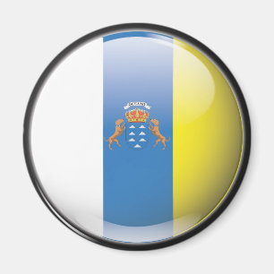Imán Bandera y escudo de Islas Canarias