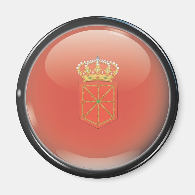 Imán Bandera y escudo de Navarra (Frente)