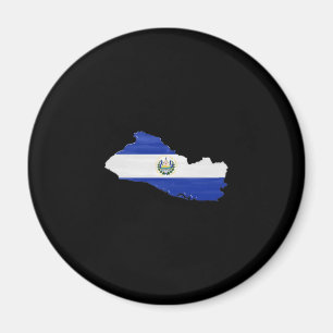 Imán Bandera y mapa de El Salvador