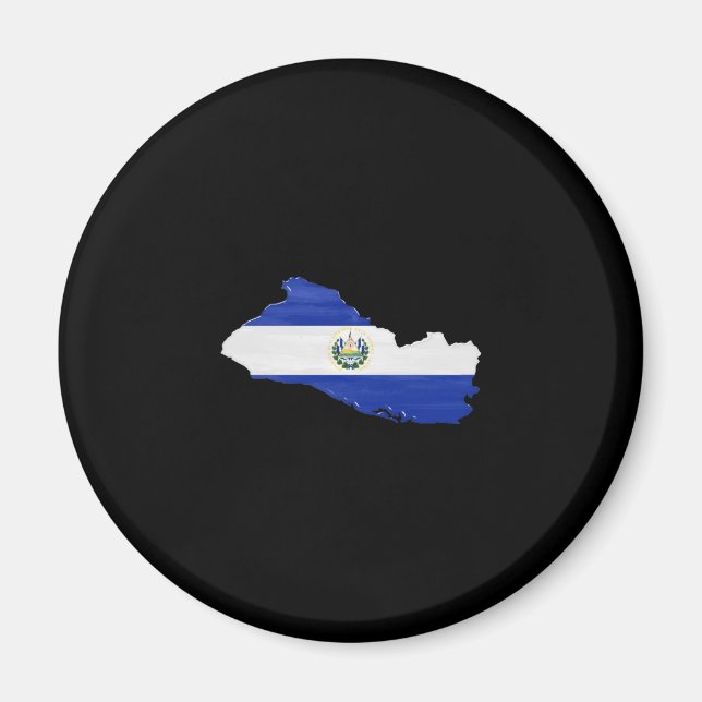Imán Bandera y mapa de El Salvador (Frente)