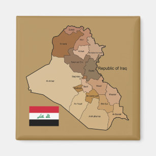 Imán Bandera y mapa de Iraq