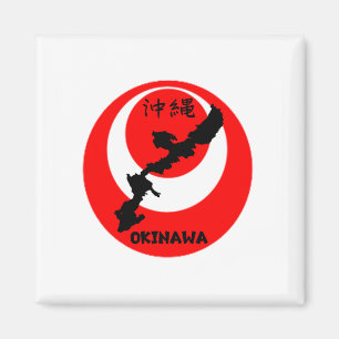 Imán Bandera y mapa de Okinawa