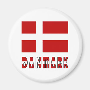 Imán Bandera y palabra de Dinamarca CC
