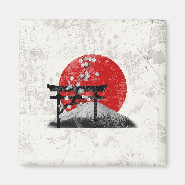 Imán Bandera y símbolos de Japón ID153 (Frente)