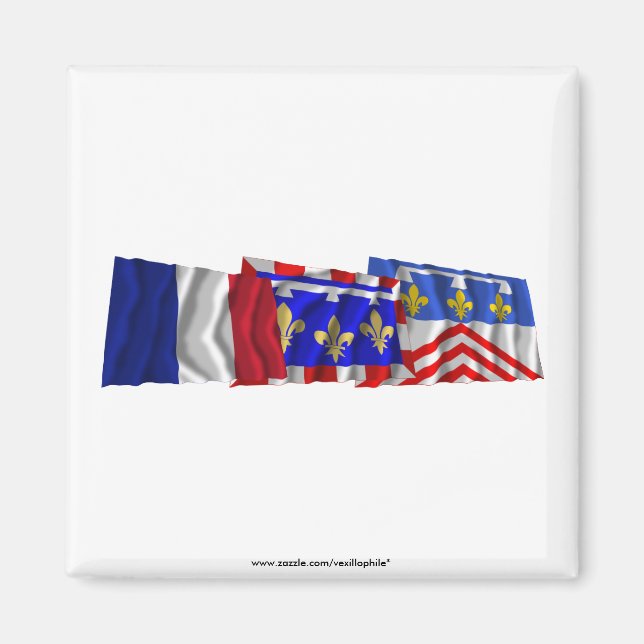 Imán Banderas de Eure-et-Loir, Centre & France (Frente)
