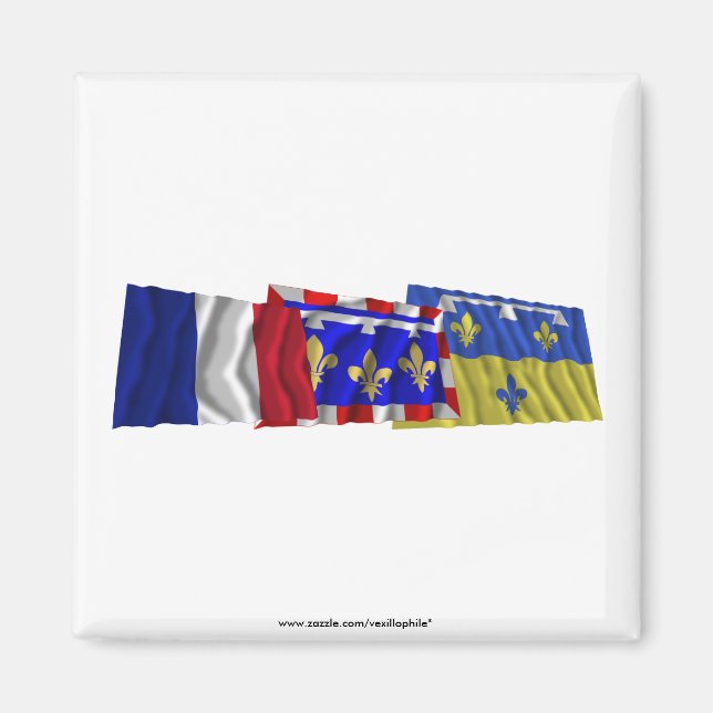 Imán Banderas de Loir-et-Cher, Centre & France (Frente)