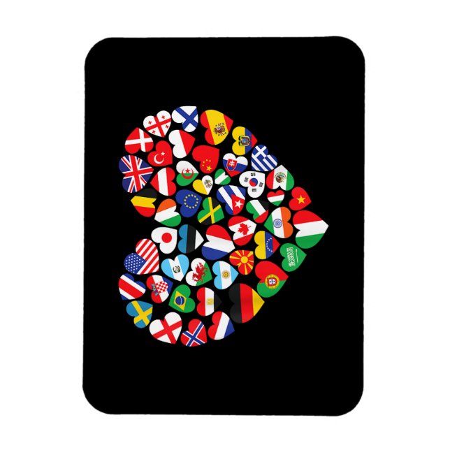 Imán Banderas de los países de la bandera internacional (Vertical)