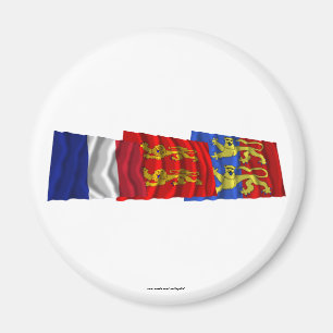 Imán Banderas de Mancha, Basse-Normandía y Francia