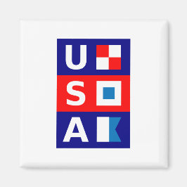 Imán Banderas de navegación marítima del Azul Blanco Ro