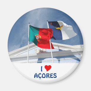 Imán Banderas de Portugal y de Azores