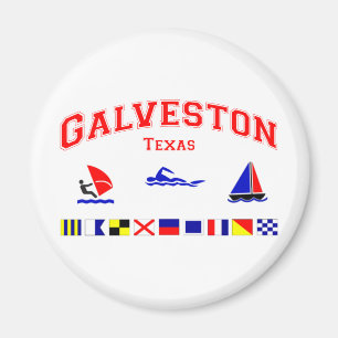 Imán Banderas de señal de Galveston TX