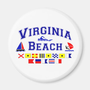 Imán Banderas de señal de Virginia Beach VA
