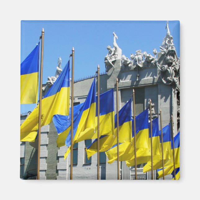 Imán Banderas de Ucrania (Frente)